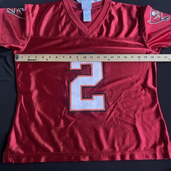 Tampa Bay Buccaneers Jersey Womens Medium Red NFL Football Simms #2 V Neck - Picture 7 of 8